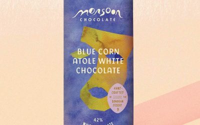 Monsoon Blue Corn Atole 42% White Chocolate Bar