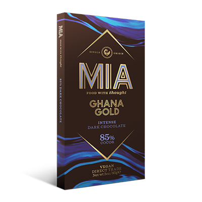 MIA Ghana Gold 85% Dark Chocolate Bar