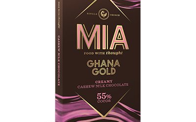 SALE MIA Ghana Gold 55% Cashew M!lk Chocolate Bar