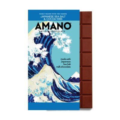 Amano Ocuare Venezuela Milk Chocolate Bar with Japanese Sea Salt & Cocoa Nibs