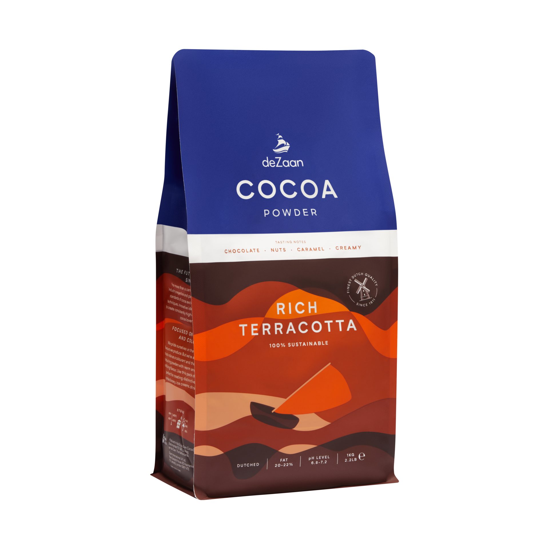 deZaan Terracotta 20-22% Dutched Cocoa Powder 2023