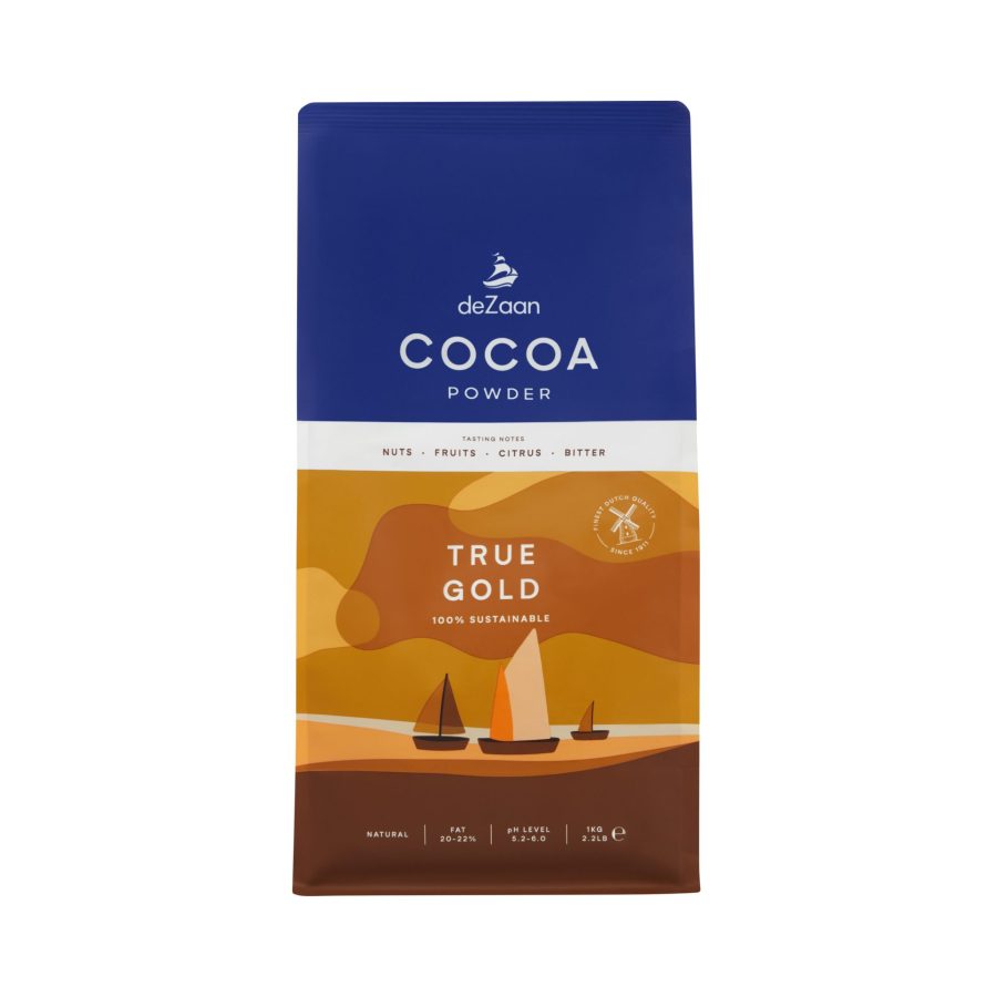 deZaan True Gold 20-22% Natural Cocoa Powder Front 2023