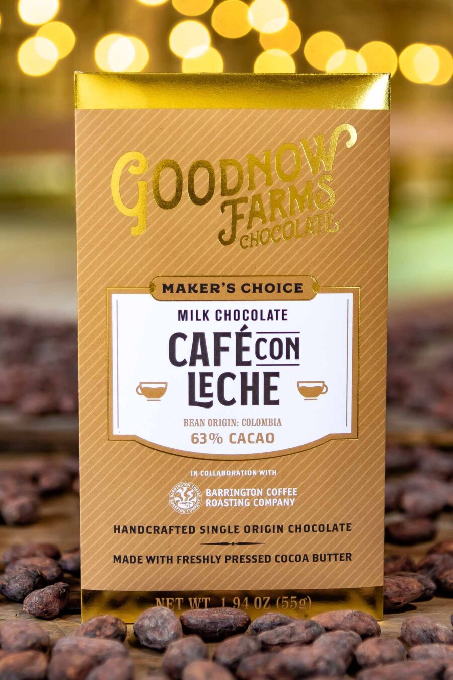 Goodnow Farms Maker's Choice Colombia 63% Dark-Milk Chocolate Bar with Café con Leche