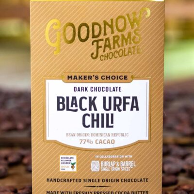 Goodnow Farms Maker's Choice Dominican Republic 77% Dark Chocolate Bar with Black Urfa Chili