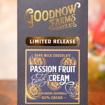 Goodnow Farms Limited Release Guatemala 62% Milk Chocolate Bar with Passion Fruit & Cream