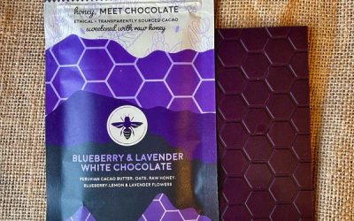Honeymoon Chocolates Peru Blueberry Lavender 41% White Chocolate Bar