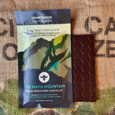 Honeymoon Chocolates Maya Mountain Belize 70% Dark Chocolate Bar