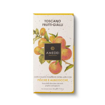 Amedei Toscano Frutti Gialli 63% Dark Chocolate Bar with Peaches & Apricots