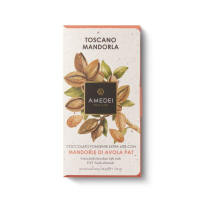 Amedei Toscano Mandorla 63% Dark Chocolate Bar with PAT Avola Almonds