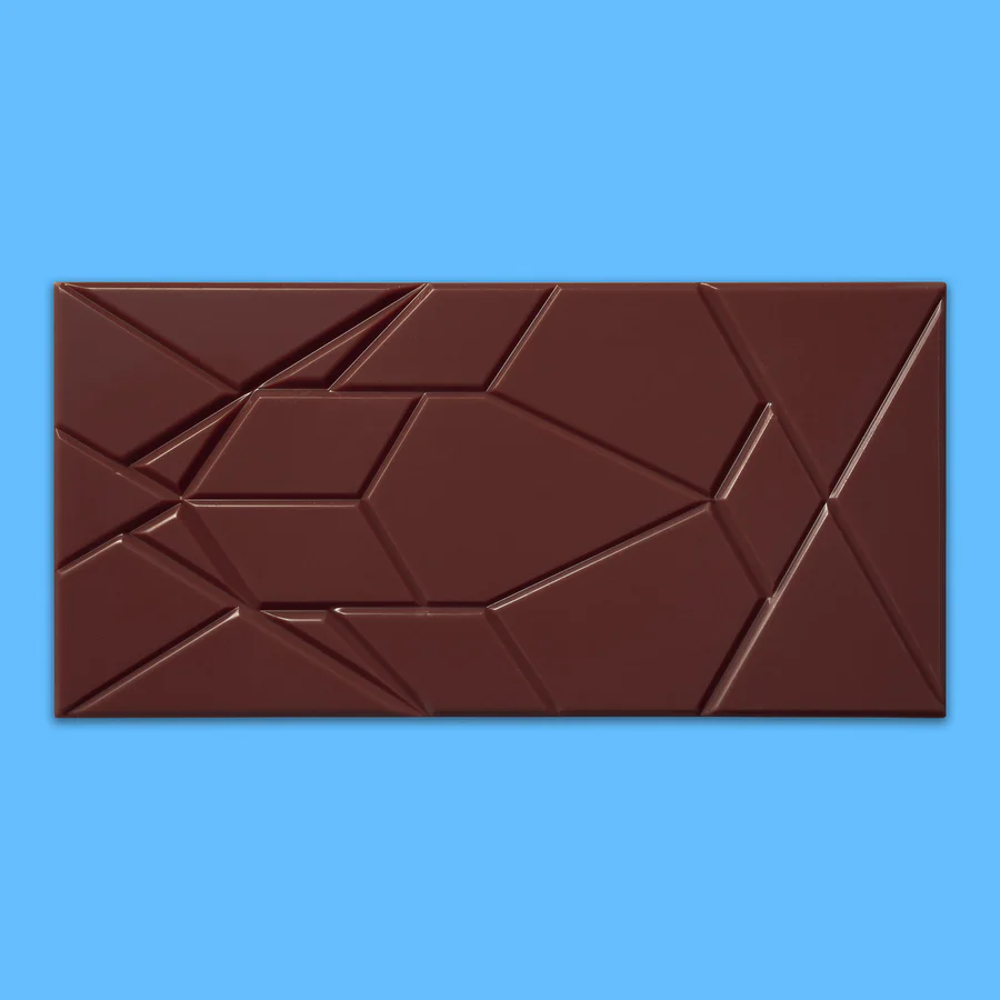Omnom Chocolate Madagascar 66% Dark Chocolate Bar Open