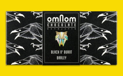 Omnom Chocolate Black n’ Burnt Barley 40% White Chocolate Bar with Barley & Activated Charcoal