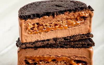 Guittard Chocolate Caramel Ice Cream Sandwich