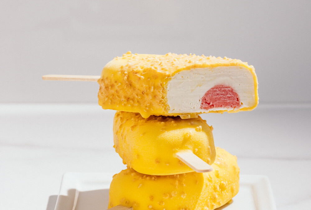 Guittard White Chocolate Lemon Ice Cream & Blood Orange Pop