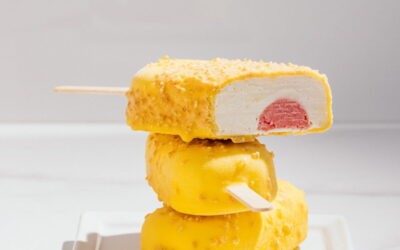 Guittard White Chocolate Lemon Ice Cream & Blood Orange Pop