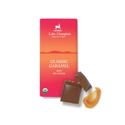 Lake Champlain Chocolates Organic 38% Milk Chocolate Bar with Classic Caramel Filling