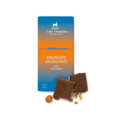 Lake Champlain Chocolates Organic 43% Milk Chocolate Bar with Crunchy Hazelnut