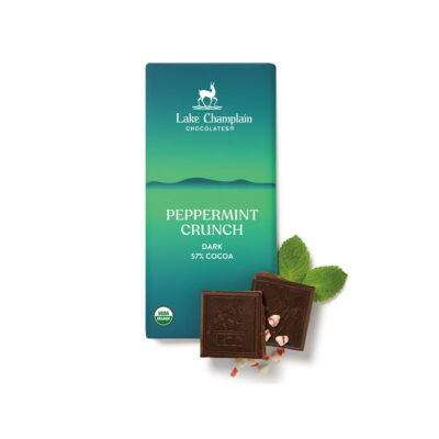 Lake Champlain Chocolates Organic 57% Dark Chocolate Bar with Peppermint Crunch