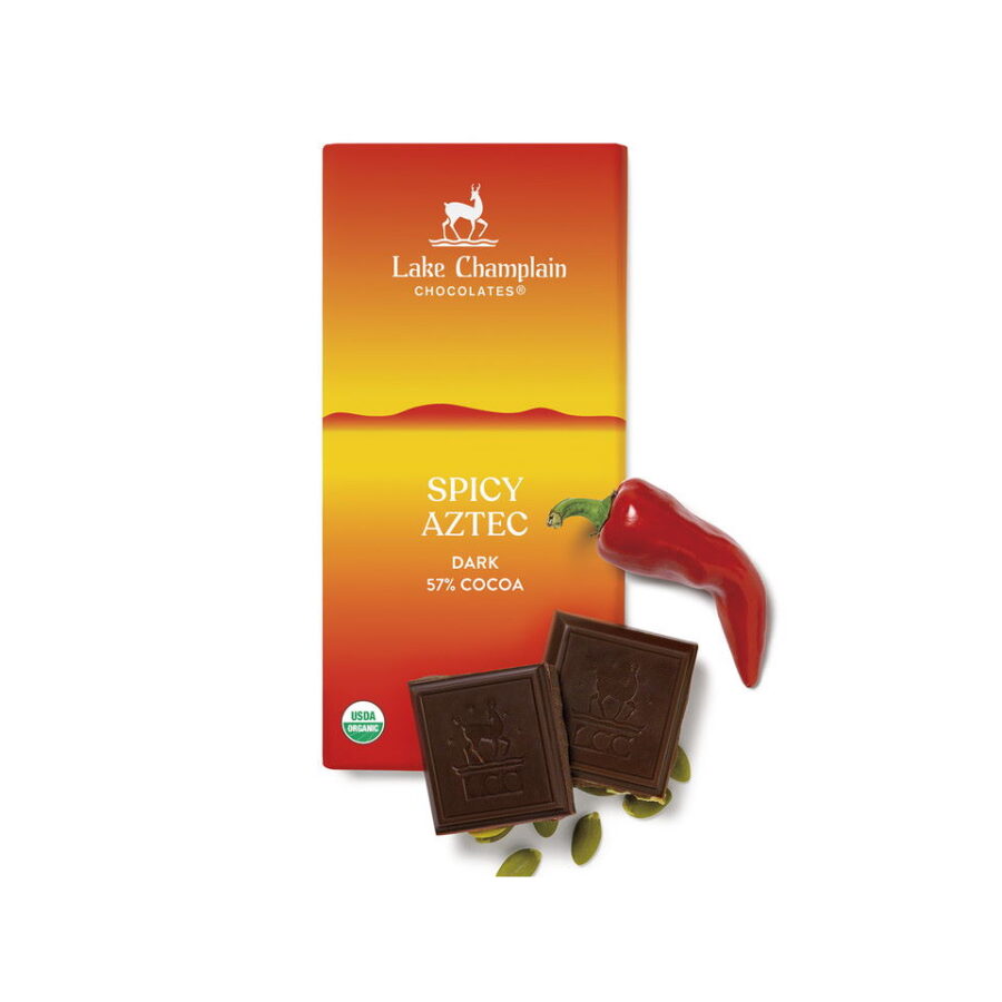 Lake Champlain Chocolates Organic Spicy Aztec 57% Dark Chocolate Bar