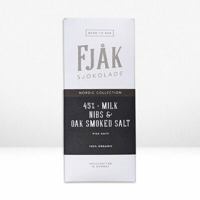 Fjak Haiti 45% Milk Chocolate Bar with Nibs & Oak Smoked Salt