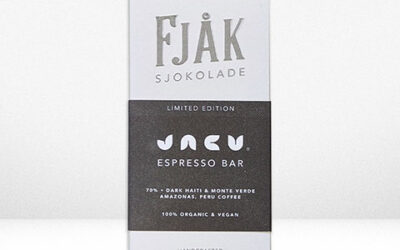 Fjåk Sjokolade Limited Edition Pisa Haiti 70% Dark Chocolate Bar with JACU Espresso