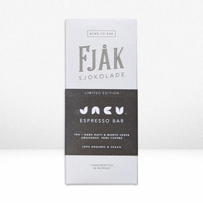 Fjak Limited Edition 70% Dark Chocolate Bar with Jacu Espresso