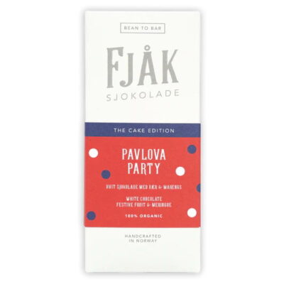 Fjak Pavlova Party White Chocolate Bar with Festive Fruit & Meringue