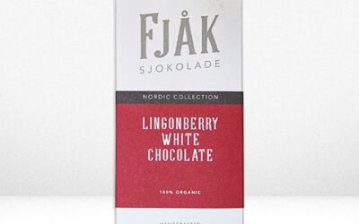 Fjåk Sjokolade White Chocolate Bar with Lingonberry