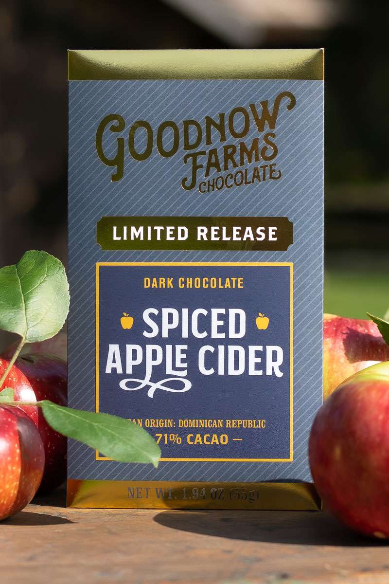 Goodnow Farms Dominican Republic 71% Dark Chocolate Bar with Spiced Apple Cider