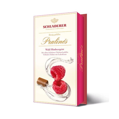 Schladerer Milk Chocolate Pralines with Wald Himbeergiest Raspberry Brandy Gift Box