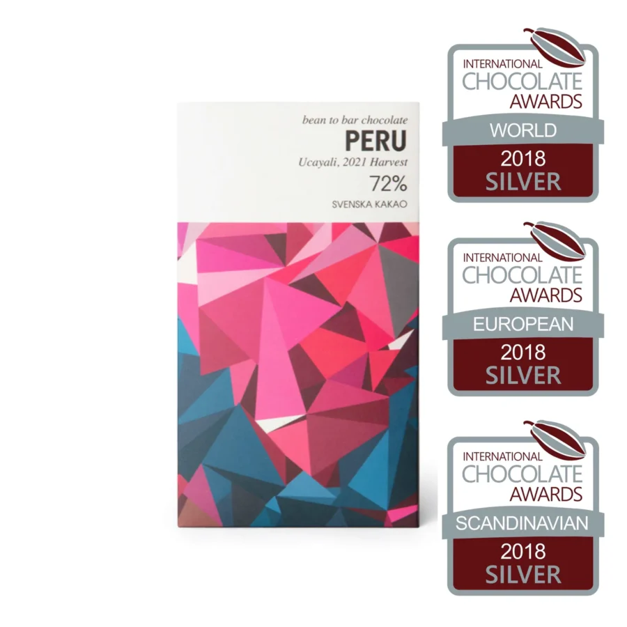 Svenska Kakao Ucayali Peru 72% Dark Chocolate Bar Awards