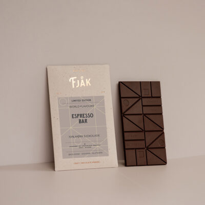 Fjåk Sjokolade Limited Edition 70% Dark Chocolate Bar with Espresso