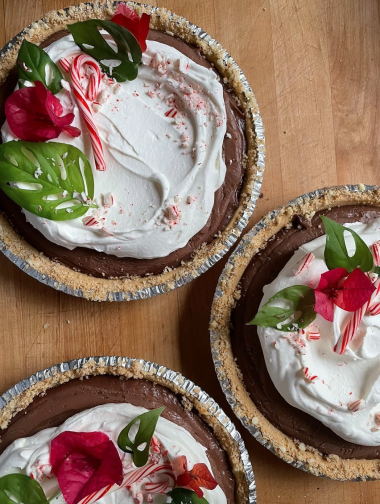 Guittard Chocolate Candy Cane Pie