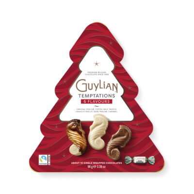 Guylian Temptations 6-Piece Assorted Chocolate Seahorses in Holiday Tree Gift Box