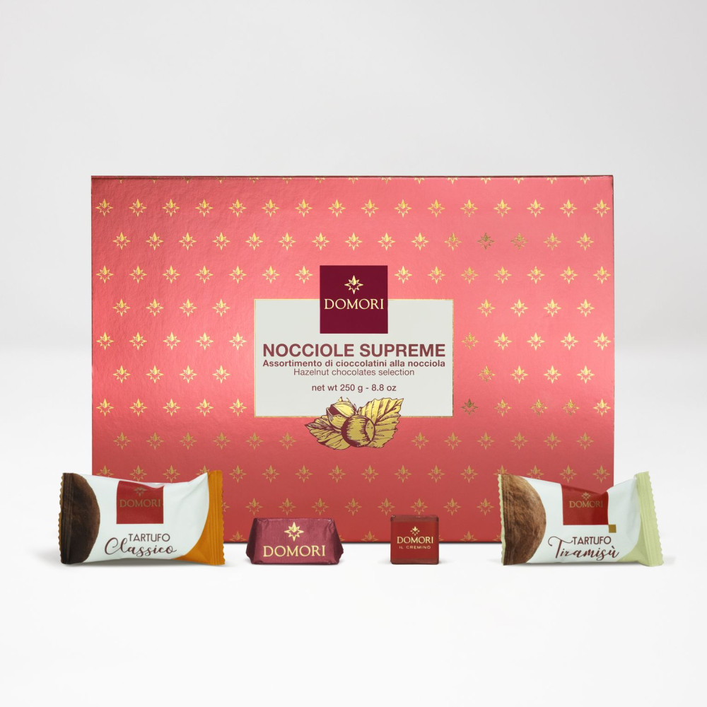 Domori Nocciole Supreme Assorted Chocolate Selection (250g) Contents