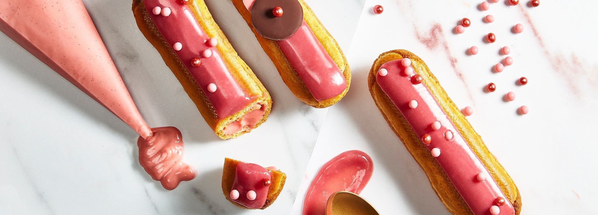 Callebaut Éclairs with Ruby