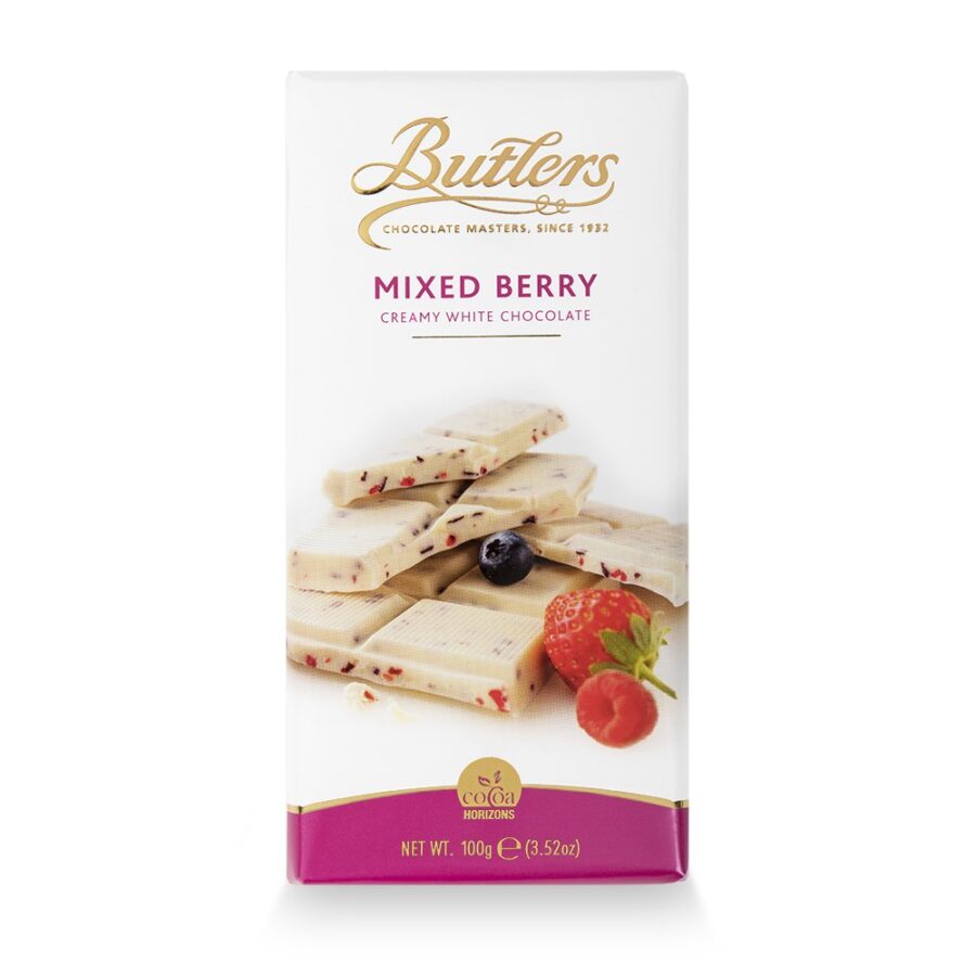 Butlers Creamy White Chocolate Bar with Mixed Berries