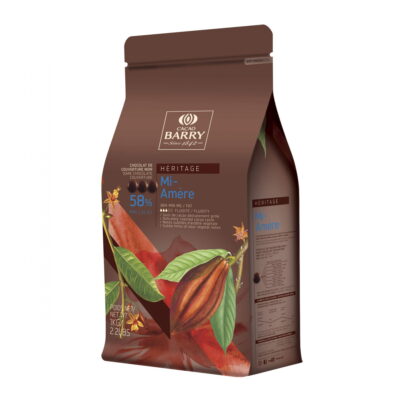 Cacao Barry Mi-Amere 58% Dark Couverture Chocolate Pistoles