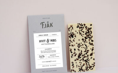 Fjåk Öko-Caribe Dominican Republic 36% White Chocolate Bar with Cocoa Nibs