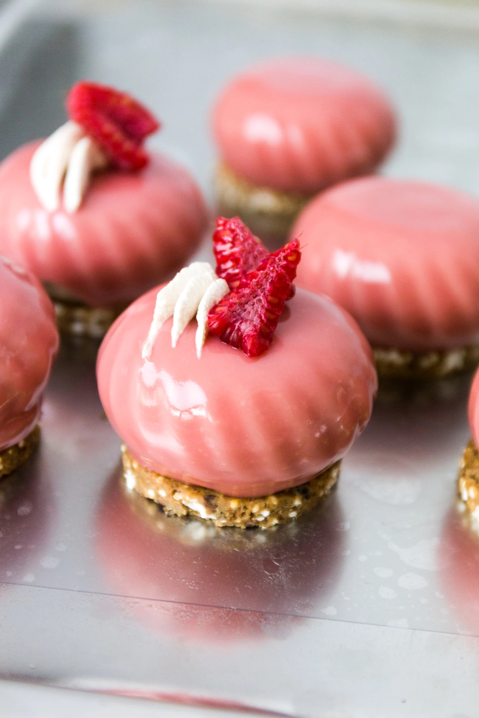 deZaan Petit Cocoa Raspberry Cheesecake Gateaux