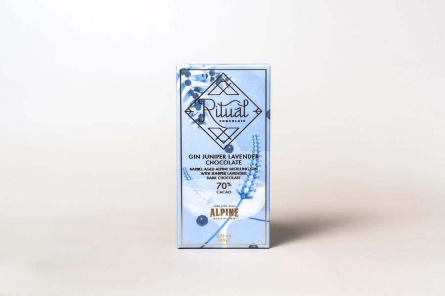 Ritual Chocolate 70% Dark Chocolate Bar with Alpine Distilling Gin