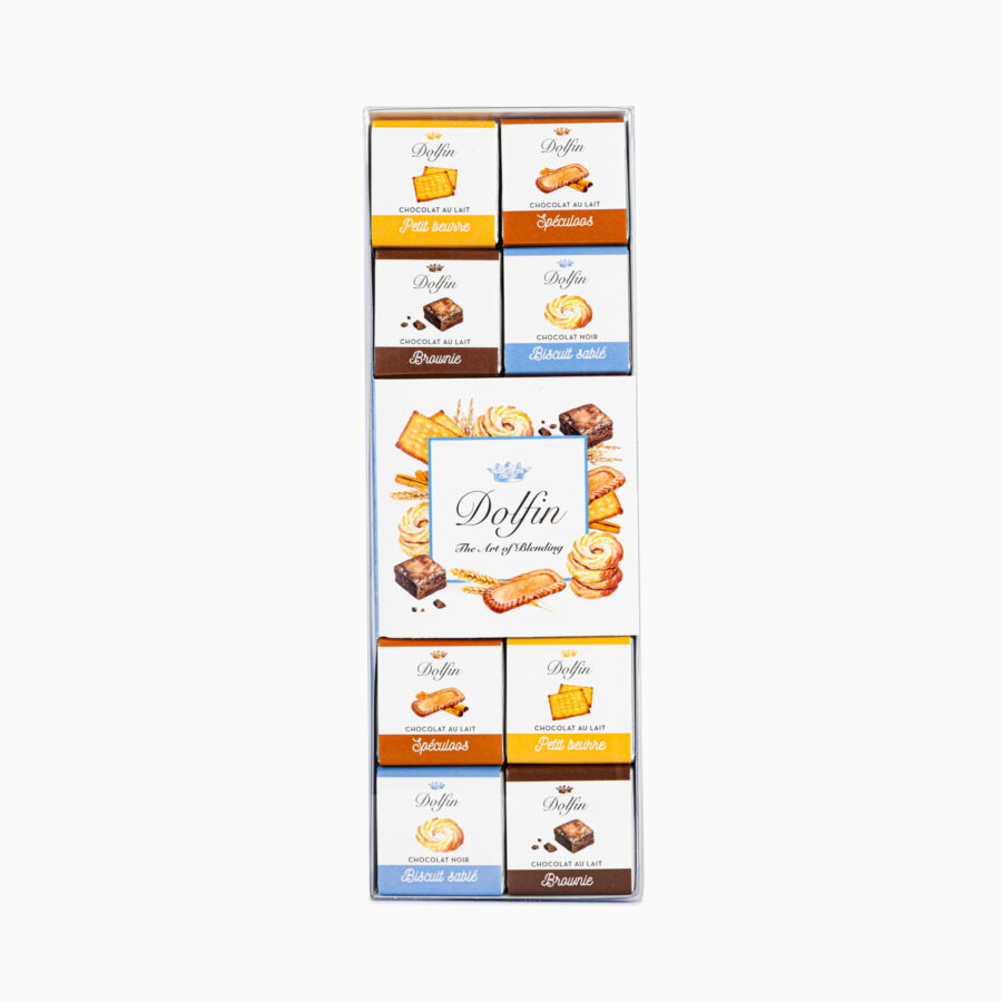 Dolfin 24-Piece Assorted Milk & Dark Chocolate Biscuit Napolitains