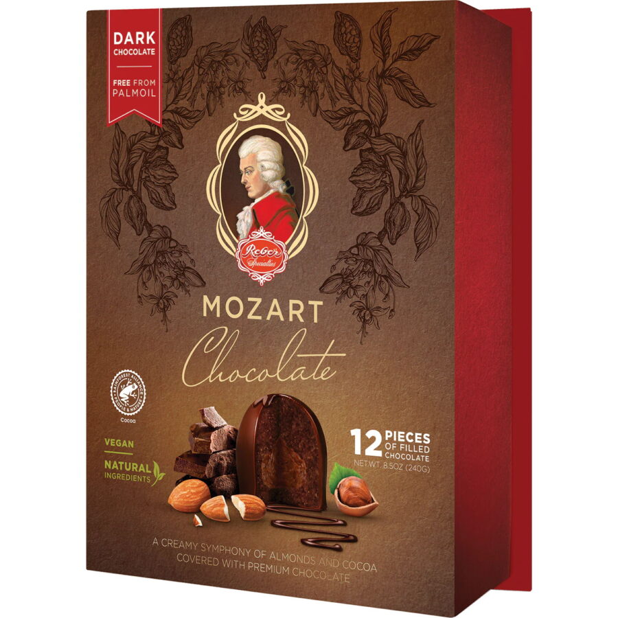 Reber 12-Piece Dark Chocolate Kugeln Box