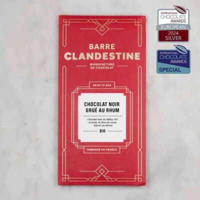 Barre Clandestine Belize 73% Dark Chocolate Bar with Rum-Infused Cocoa Nibs Lifestyle