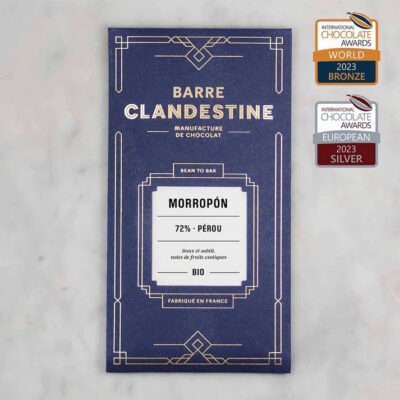 Barre Clandestine Morropón Peru 72% Dark Chocolate Bar Lifestyle