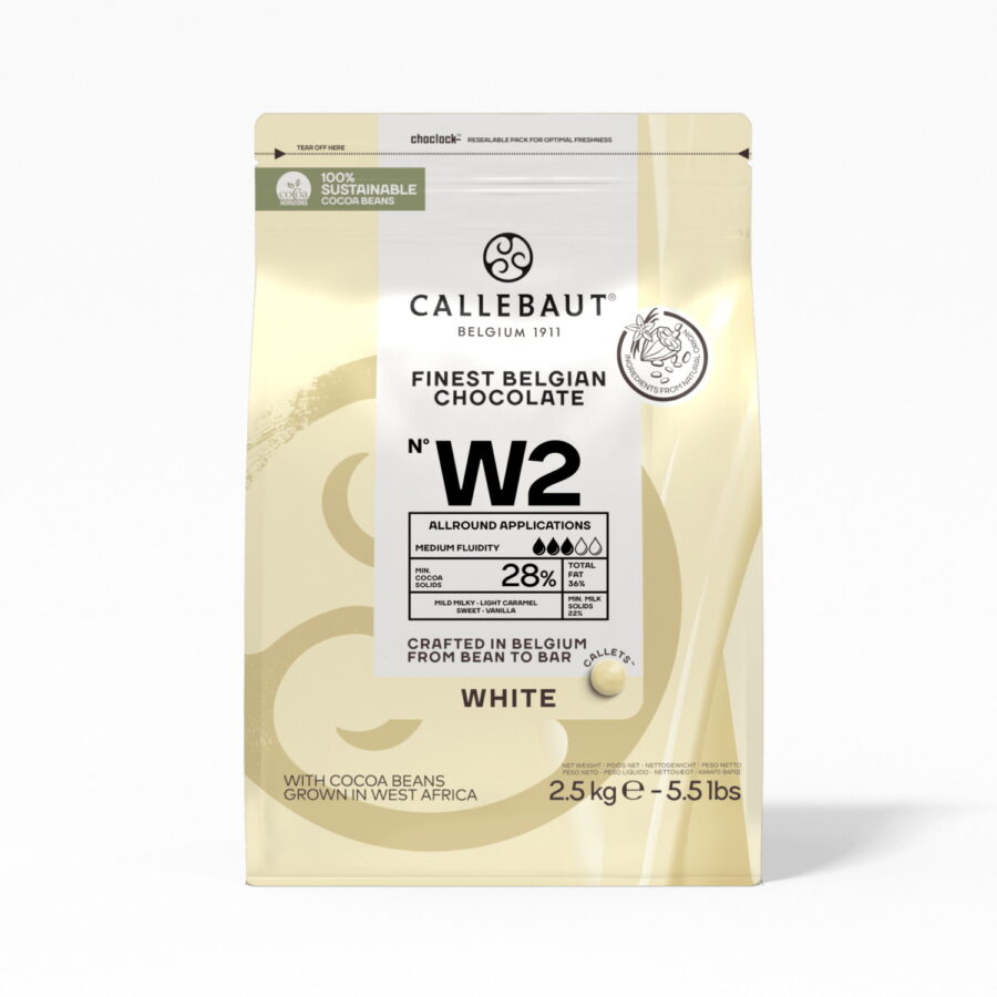 Callebaut W2 28% White Chocolate Callets