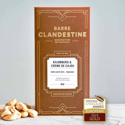 Clandestine Kilombero Tanzania 60% Cashew Milk Chocolate Bar