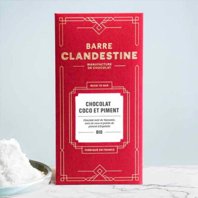 Clandestine Tanzania 65% Dark Chocolate Bar with Coconut & Chili Pepper