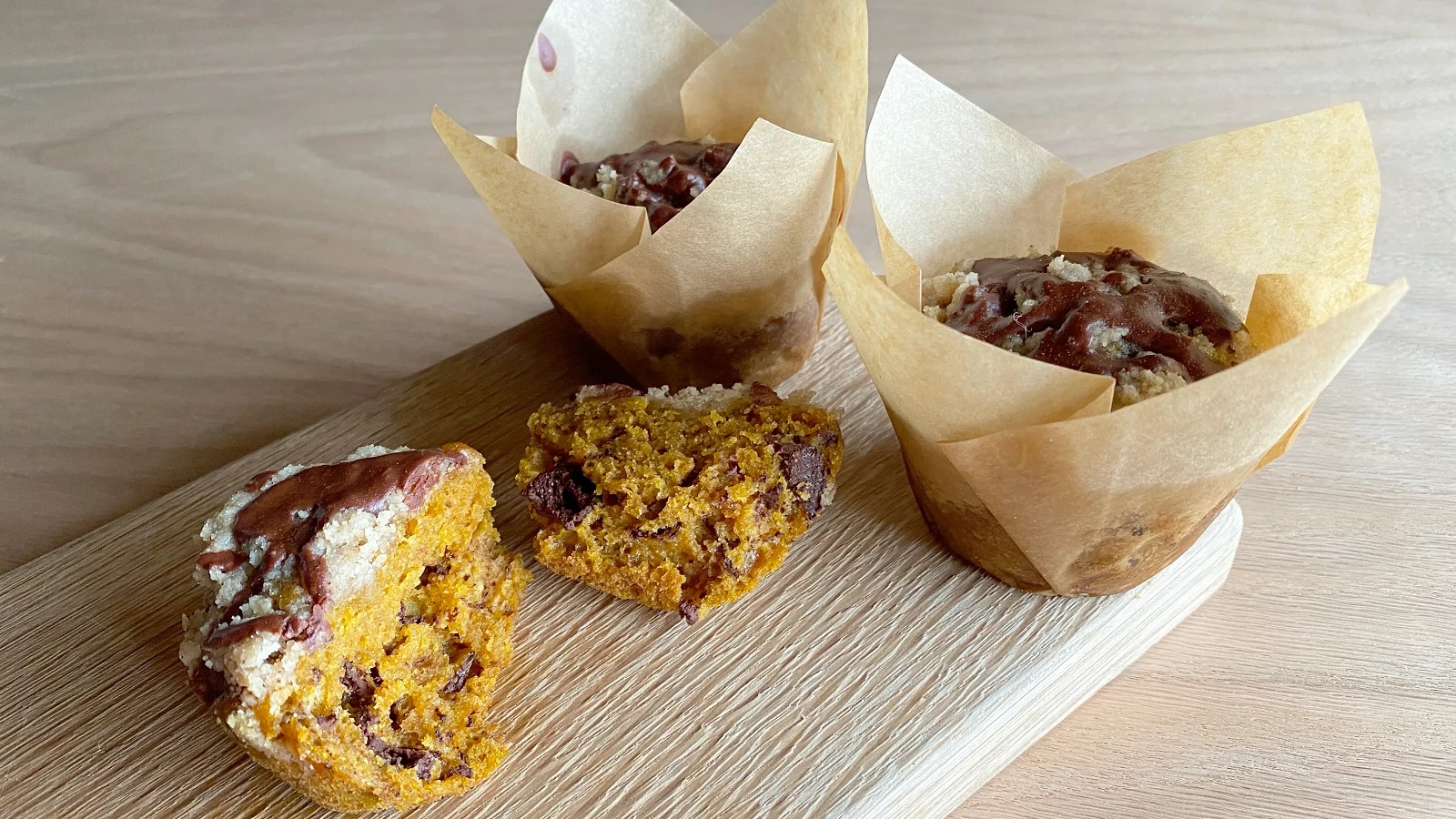 Dick Taylor Pumpkin Chai Spiced Chocolate Muffins