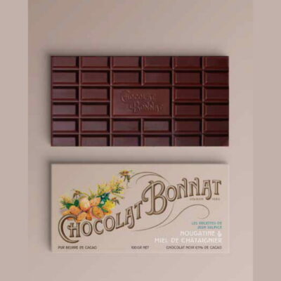 Chocolat Bonnat 65% Dark Chocolate Bar with Nougatine & Chestnut Honey