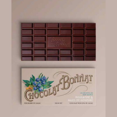 Chocolat Bonnat 65% Dark Chocolate Bar with Nougatine & Juniper Berries